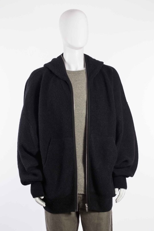 Jacke RU02F4687 KWP GIM HUN HOODIE black, Rick Owens