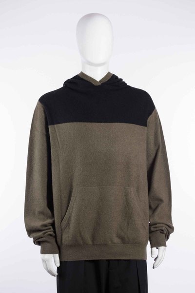 Pullover W26229 hooded sweater patch kakao black, Frenckenberger