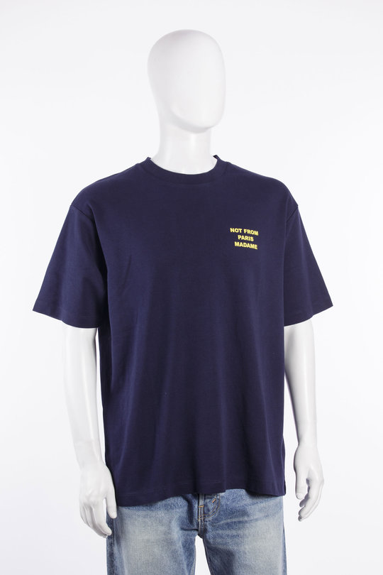 T-Shirt Bold Slogan navy, Drôle de Monsieur