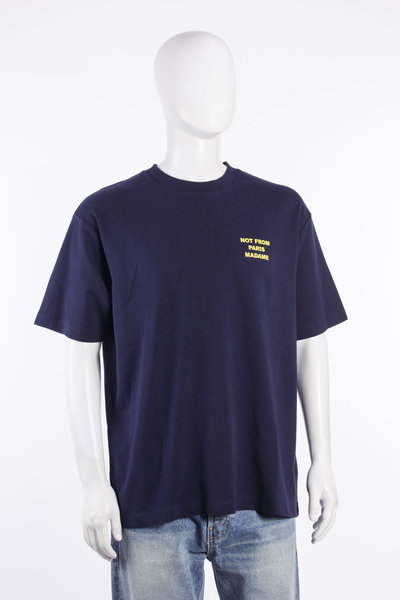 T-Shirt Bold Slogan navy, Drôle de Monsieur