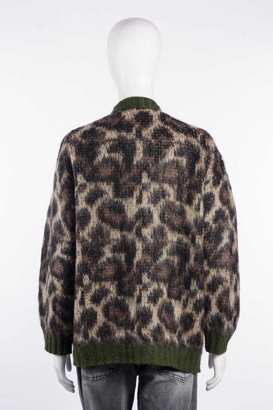 Jacke R13WY198 Oversized Cardigan brown leopard, R 13