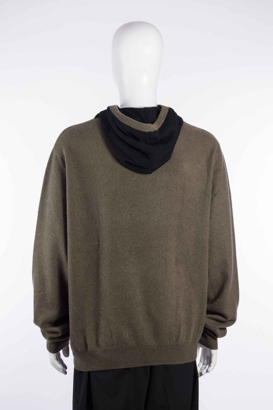 Pullover W26229 hooded sweater patch kakao black, Frenckenberger