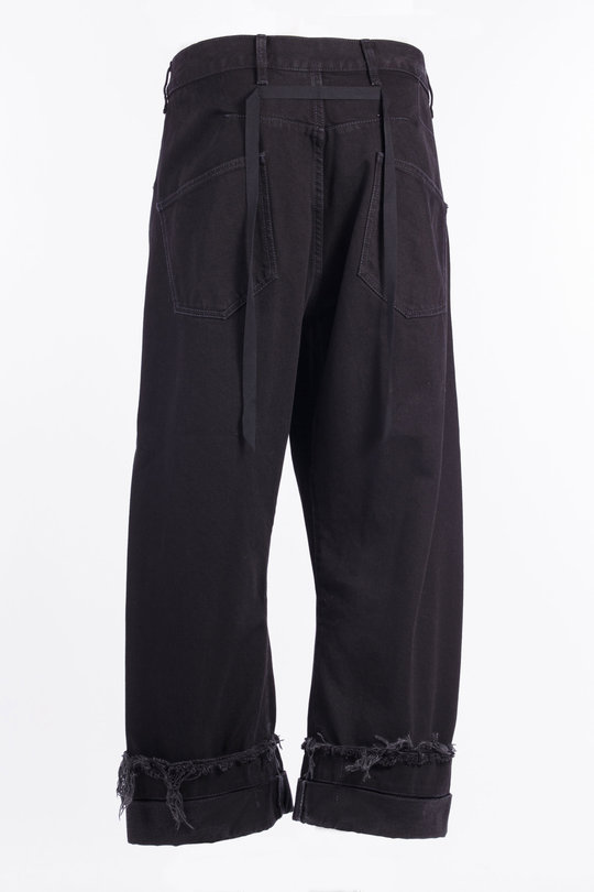 Hose Oversized Denim Trousers black, Marina Yee