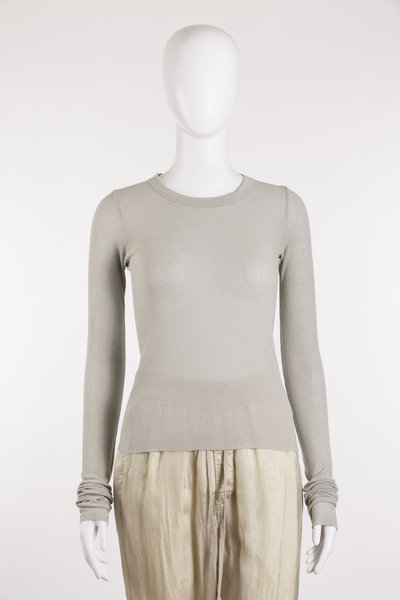 Longsleeve RP01F6209 RC Cropped Rib LS T pearl, Rick Owens