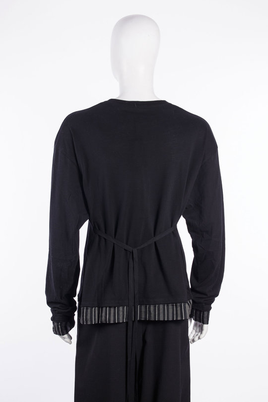 Longsleeve Las Relax Fit Boxy Serafi black, Ann Demeulemeester