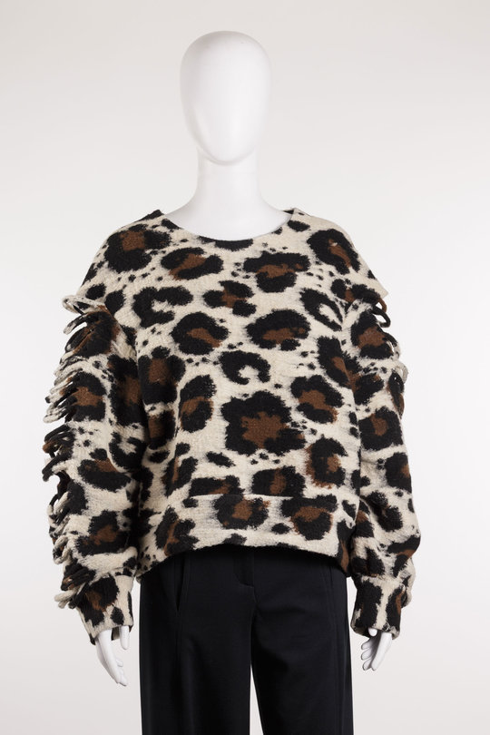 Pullover 19-1031618 Fringed Wool Sweater multi, Uli Schneider