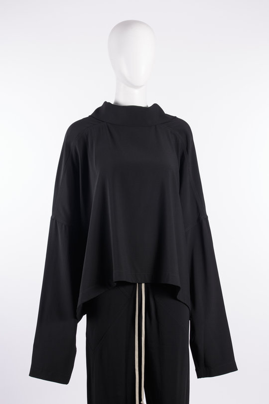 Pullover RP02F5216 HY Jumbo Tabard Cropped Top black, Rick Owens