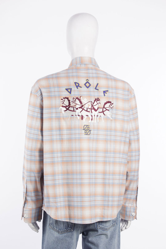 Hemd Boxy Flanel Checked Shirt orange, Drôle de Monsieur