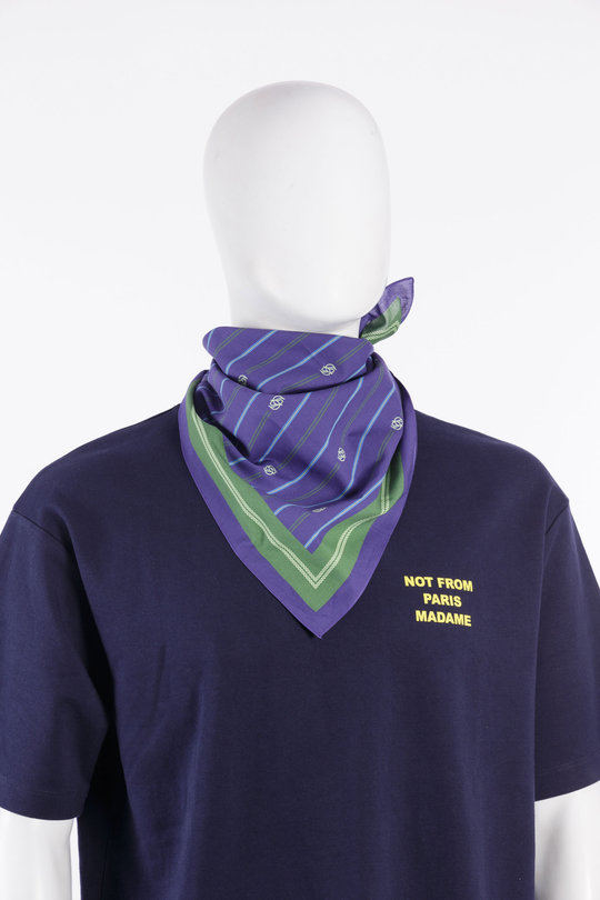 Tuch Bandana monogram stripe print, Drôle de Monsieur