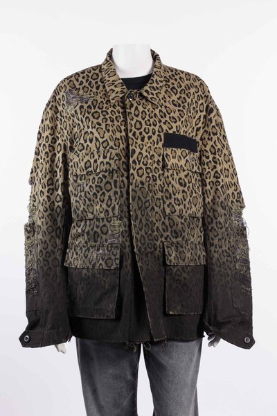 Jacke R13W2011 Shredded Leopard Abu Jacket brown leopard, R 13