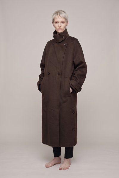 Mantel  2026618BL34 Double Button Coat brown, Lisa Yang