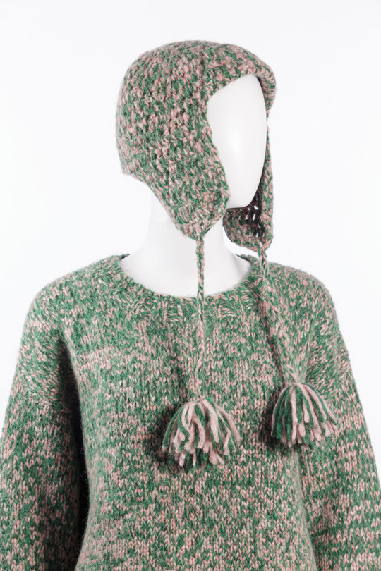 Mütze 16688 84660 green/pink, ODEEH