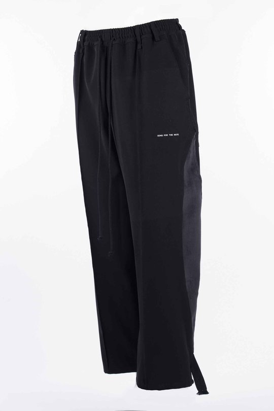 Hose 262_UPT100_PGBDBLK TEAR DROP TRACK PANT black, SONG FOR THE MUTE