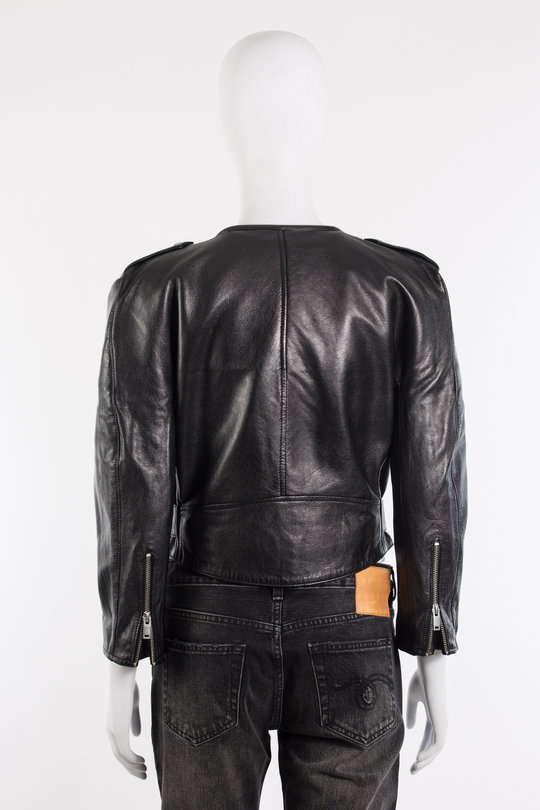 Lederjacke Square Shoulder Belted Motorcycle Jacket R13WR247 black, R 13