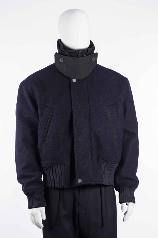 Jacke CGAW26WOJKT125 Washed Wool Flight Jacket navy, Graig Green