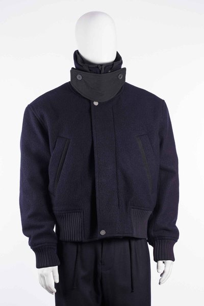 Jacke CGAW26WOJKT125 Washed Wool Flight Jacket navy, Graig Green