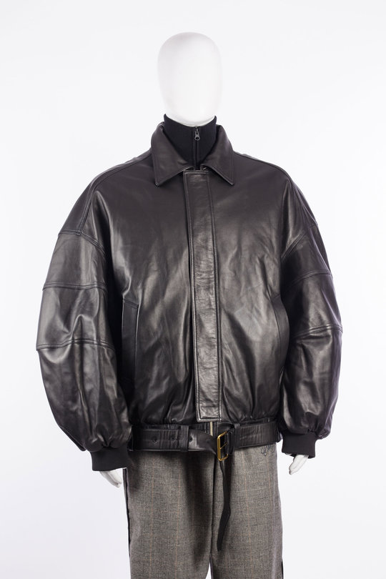 Lederjacke MWLJ020-036N-001 OS Hustlers Leather Jacket black, Willy Chavarria