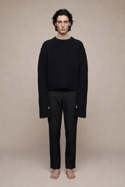 Pullover RU02F4631 KWSSE ROUND NECK black, Rick Owens