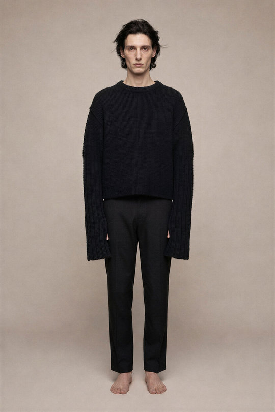 Pullover RU02F4631 KWSSE ROUND NECK black, Rick Owens