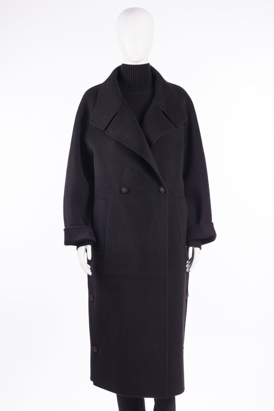 Mantel  2026618BL34 Double Button Coat black, Lisa Yang