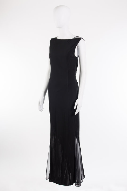 Kleid Sheer Insert N09HW607 black, Helmut Lang