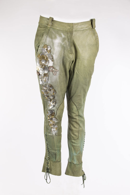 Hose Leder Oliv