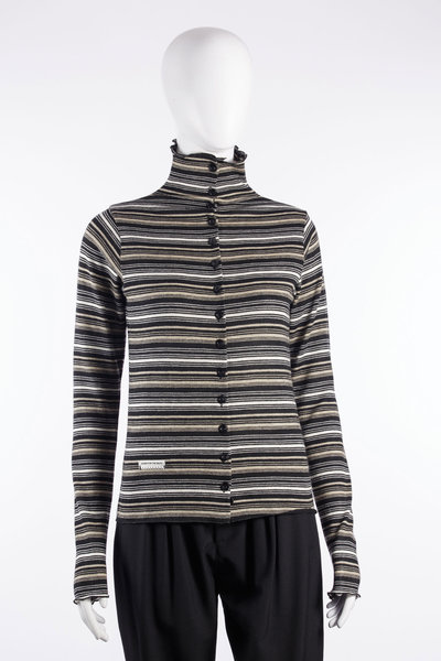 Pullover 262_WJP033_MSKTBLK ls button up cardigan multi, SONG FOR THE MUTE
