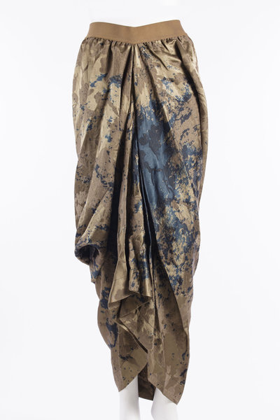 Rock UW2026 Gods Skirt brown blue, Uma Wang