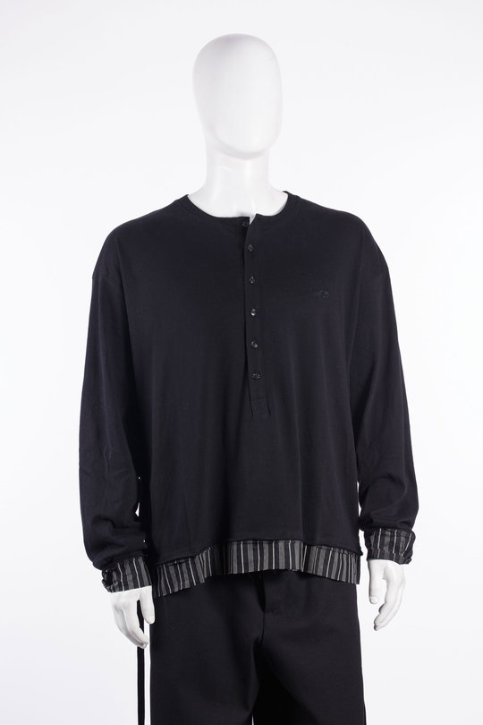 Longsleeve Las Relax Fit Boxy Serafi black, Ann Demeulemeester