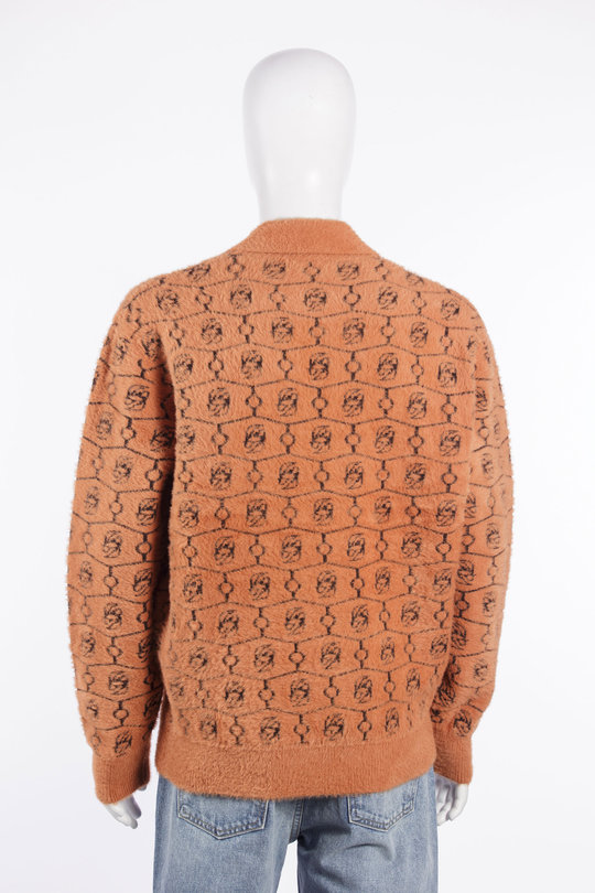 Pullover D Mirror Monogram Open Neck Longsleeve Polo orange, Drôle de Monsieur