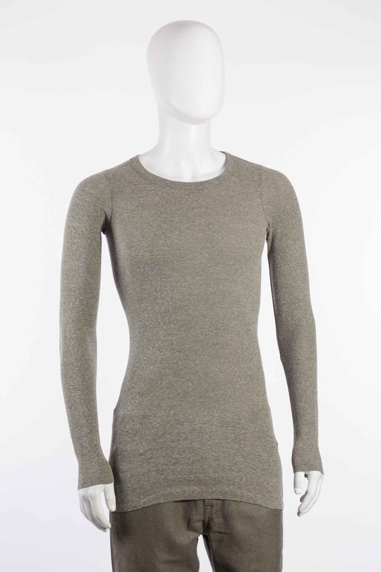 Longsleeve RU02F4231 RJGM LS TOP grey melange, Rick Owens