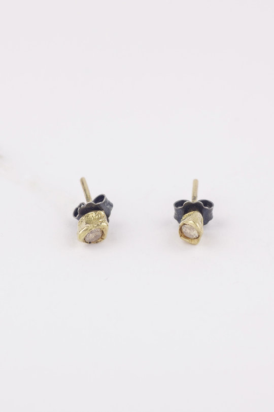 Ohrring gelbgold mit Cognac Diamant gold, Rosa Maria Jewellery