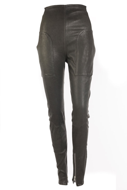 Leder Hose LSV Dirt Leggings RP02D3358 dark dust, Rick Owens