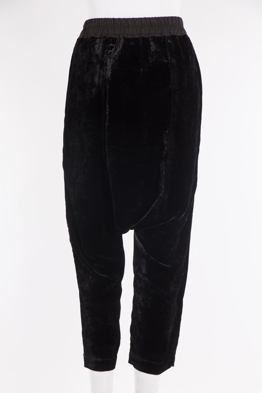Hose Drawstring Cropped RP02C1308 black, Rick Owens