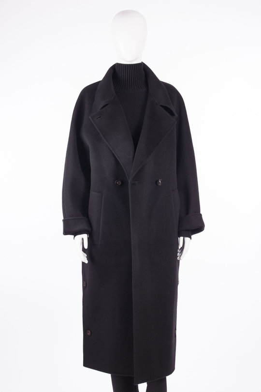 Mantel  2026618BL34 Double Button Coat black, Lisa Yang