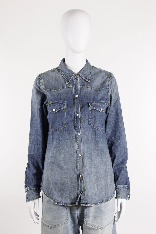 Hemd Travis Shirt 11032 W46 faded jeans blue, Nili Lotan