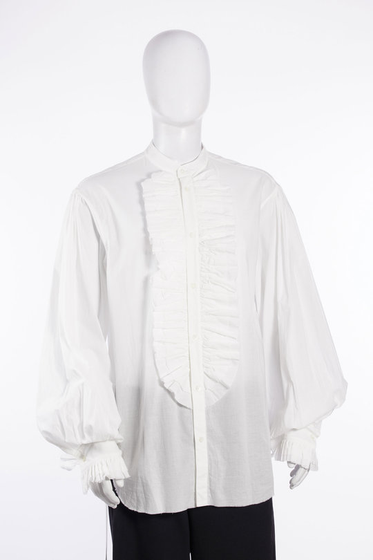 Hemd Nuel Ruffled Plastron Comfort Shirt white, Ann Demeulemeester