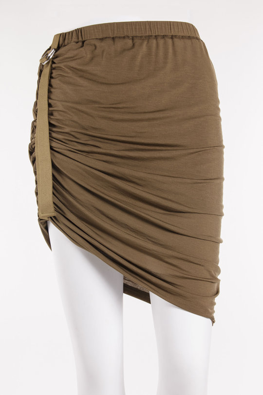 Rock P01HW301 Wind Mini Skirt brown, Helmut Lang