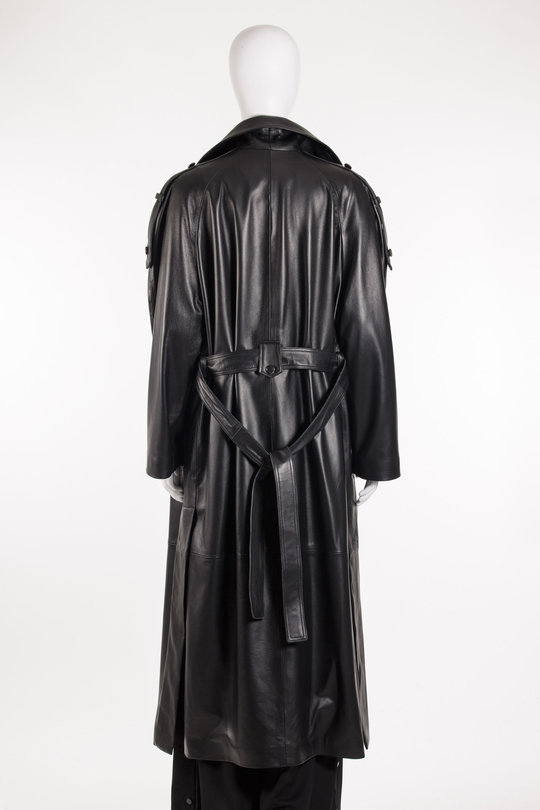 Mantel Leder DL01F25 black, Isabel Benenato