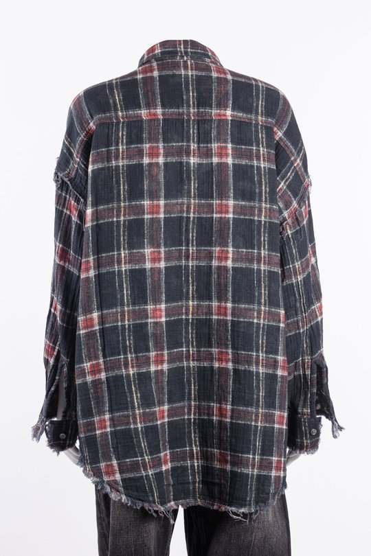 Hemd R13WR463 Reversible Seam Drop Neck Shirt black/red, R 13