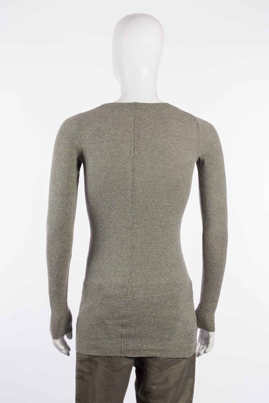 Longsleeve RU02F4231 RJGM LS TOP grey melange, Rick Owens