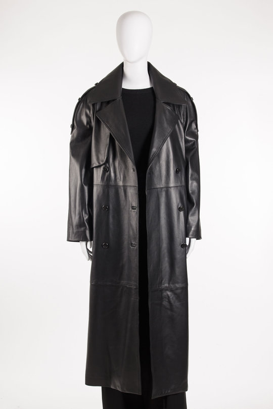 Mantel Leder DL01F25 black, Isabel Benenato