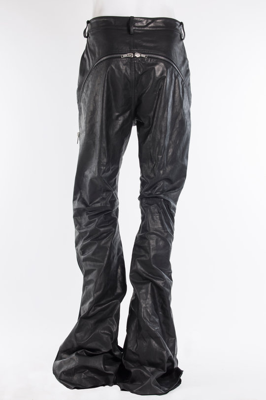 Leder Hose Bolan Banana RP01C5362 LGWDL black, Rick Owens