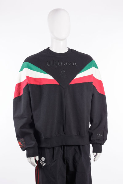 Pullover LC8126 Fleece Crewneck black/multi, Adidas Originals by Willy Chavarria