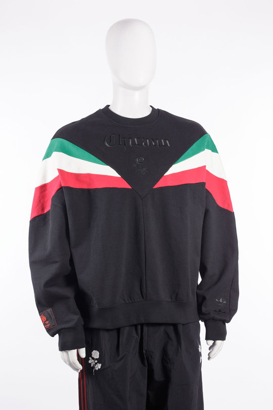 Pullover LC8126 Fleece Crewneck black/multi, Adidas Originals by Willy Chavarria