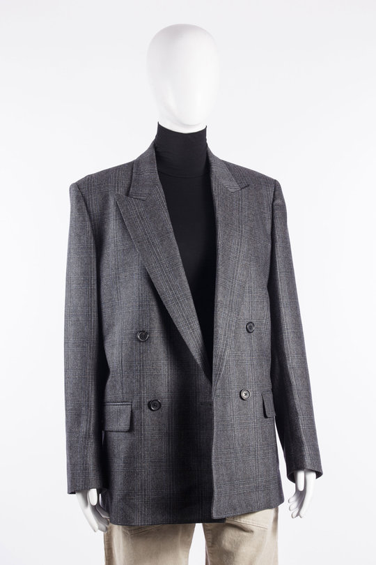 Blazer Leston Grey/Blue Check 13827 W2084, Nili Lotan