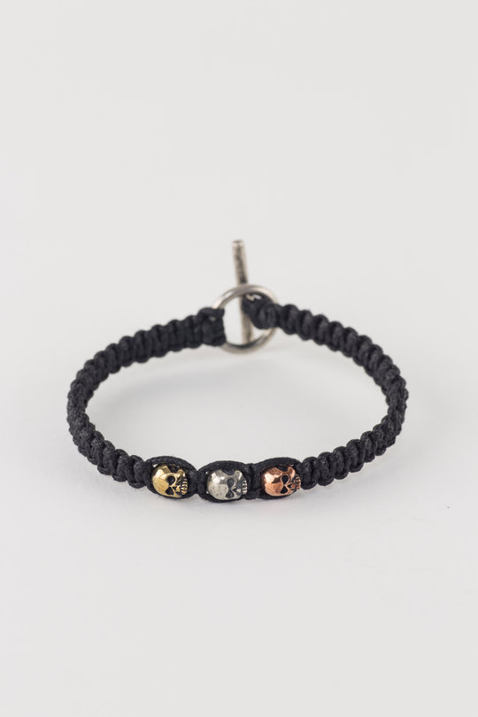 Armband Triple Skull Macrame Braclet, Tobias Wistisen