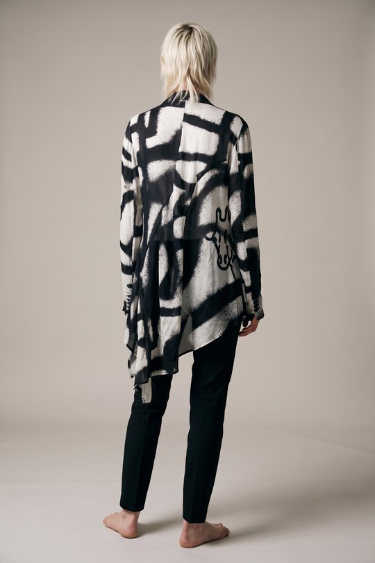 Blazer 126 1771108 black print, RUNDHOLZ