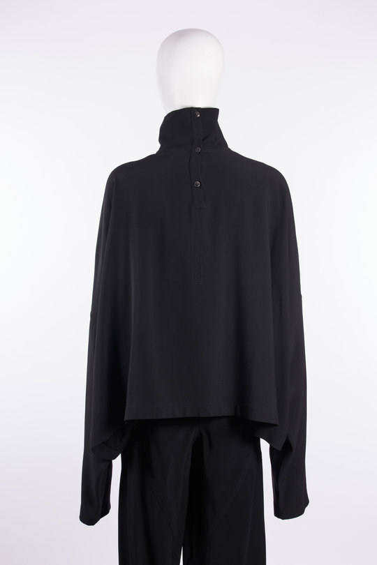 Pullover RP02F5216 HY Jumbo Tabard Cropped Top black, Rick Owens