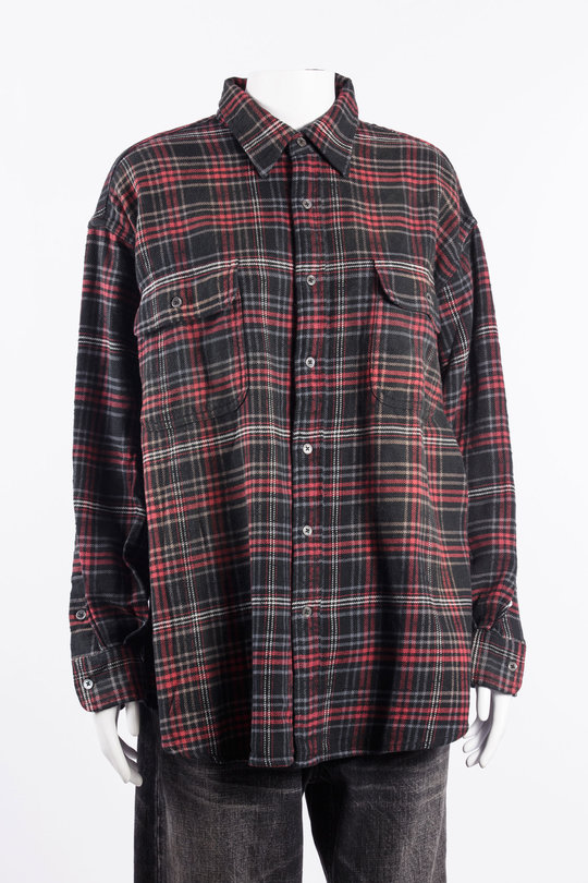 Hemd R13WR415 Boyfriend Shirt black red plaid, R 13